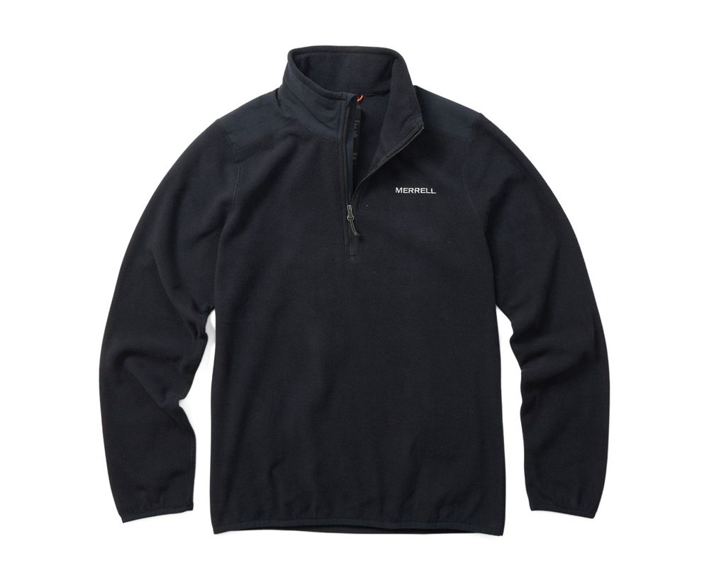 Merrell Pullover Black - Terrain 1/4 Zip Fleece - Womens 42VZSYIXR